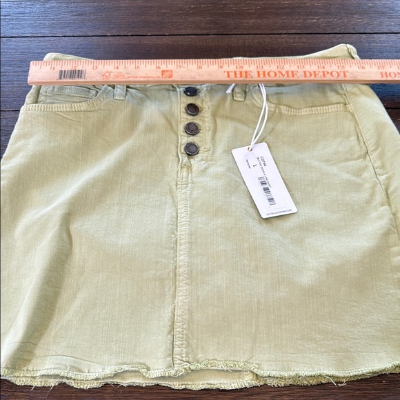 Just Black Denim Button Down A Line Skirt Size Large - Picture 7 of 12